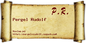 Pergel Rudolf névjegykártya